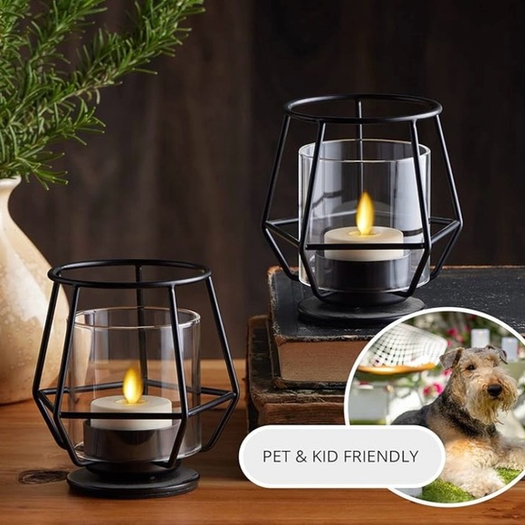 Luminara Set Of Two 1.7” x 2” Wax Ivory Tealights. - Picture 5 of 8